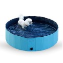 Foldable PVC Dog Cat Pet Swimming Pool Pet Dog Pool Bathing Tub Kiddie Pool, Water Pond Pool for Dogs Cats and Kids in Summer， 80*20cm