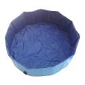 Foldable PVC Dog Cat Pet Swimming Pool Pet Dog Pool Bathing Tub Kiddie Pool, Water Pond Pool for Dogs Cats and Kids in Summer， 80*20cm