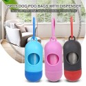 15PCS Dog Poo Bags with Dispenser Lead Clip Dog-Waste Bags Dogs Poo Bags for Pets Outdoor Travel Camping Hiking