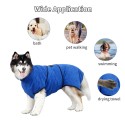 Dog Bathrobe Towel Pet Cat Bathrobe Towel Dog Pajama Pet Pajama Dog Cat Drying Coat Microfiber Fast Drying Super Absorbent M Size