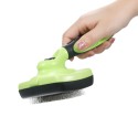 Steel Wire Needle Retractable Brush, Self-cleaning Slicker Brush,For Pet Grooming, Easy to Clean, Suitable for Small and Large Dogs and Cats, Short and Long Hair，Green