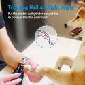 Pet Nail Grinder Electric Dog and Cat Automatic Nail Trimmer with LED Light Two-speed Adjustment USB Rechargeable Nail Grinder with File and Nail Clipper