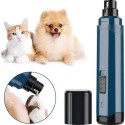 Pet Nail Grinder Electric Dog and Cat Automatic Nail Trimmer with LED Light Two-speed Adjustment USB Rechargeable Nail Grinder with File and Nail Clipper