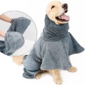 Dog Bath Towel Microfiber Absorbent Quick Dry Oversized Hooded Bath Robe