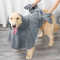 Dog Bath Towel Microfiber Absorbent Quick Dry Oversized Hooded Bath Robe