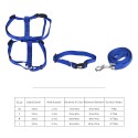 3pcs/Set Dog Collar & Harness & Leash Set Adjustable Collar Harness 1.2m Walking Leash XS/S/M/L Size for Small/Medium/Large Dogs Cats