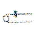 Cloth Art Cat Dog Pet Collar with Matching Leash Lovely Hauling Cable Collar Leads Collars Traction Belt Suit