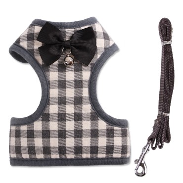 Pet Vest Harness Set w/Leash Adjustable Chest Strap for Small Dog Cat Puppy Bichon Frise Schnauzer Pomeranian
