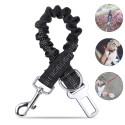 Dog Seat Belt 3-in-1 Multifunctional Pet Safety Belt Reflective Dog Car Harness with Seatbelt Buckle D-ring 360° no Tangle Buckle
