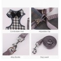 Dog Harness with Bowtie Step-in Vest Harness Leash Set Pet Cat Vest Dog Leash Set for Daily Walking Running Training