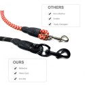 5ft Reflective Dog Leash Strong Dog Leash with Comfortable Padded Handle Traction Rolled Dog Leads Anti-Slip Handle Dog Leash Rope for Large and Medium Pets