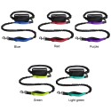 Hands-free Waist Dog Leash with Removable Zipper Pouch Reflective Strap Double Bungee Double Handles Night Running