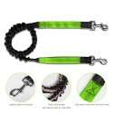 Hands-free Waist Dog Leash with Removable Zipper Pouch Reflective Strap Double Bungee Double Handles Night Running