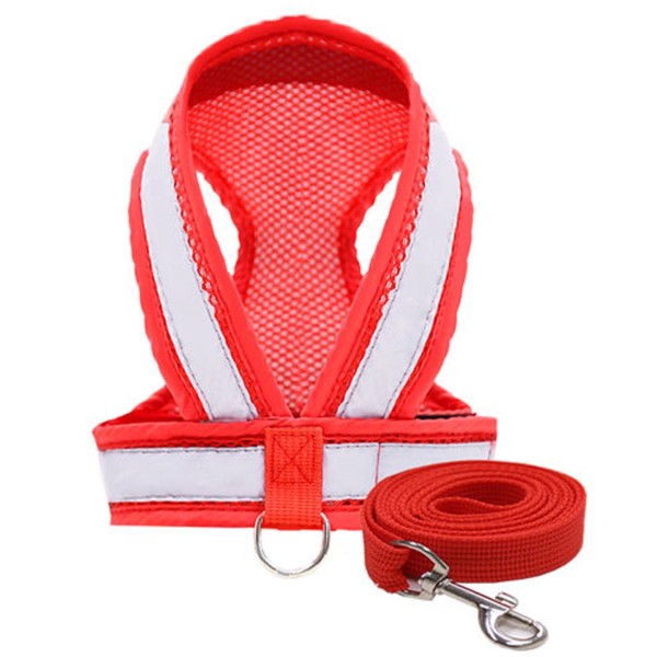 Dog Harness Dog Leash Set Pet Harness and Leash for Walking With Reflective Strip
