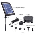 Solar Fountain Pump for Birdbath 6V 3.5W Solar Powered Brushless Submersible Water Pump Built-in Battery LED for Patio Garden Pond Pool