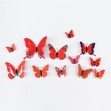 12Pcs Wall Stickers PVC Butterfly Shape Wall Decal Sticker Home Living Room Nursery Refrigerator Stickers DIY Art Decoration Outdoor Fences Garden Lawn Backyards Decor Removable Colorful Sticker