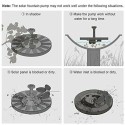 Solar Fountain Pump Floating Fountain for Bird Bath 1.4W Portable Water Pump for Garden Patio Pond Pool Aquarium Pond Decoration