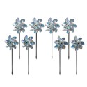 8Pcs Bird Repellent Pinwheels Sparkly Holographic Pin Wheel Spinners Scare Birds and Pests