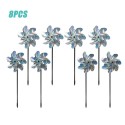 8Pcs Bird Repellent Pinwheels Sparkly Holographic Pin Wheel Spinners Scare Birds and Pests