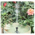 Solar Water Fountain Pump with 4 Nozzles 3 Meters Connecting Cable Outdoor Fountain for Bird Bath Pond Garden Swimming Pool