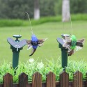 Solar Fluttering Hummingbird Electric Hummingbird Toy Bird for Garden Yard Patio Decoration