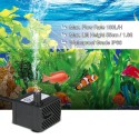 180L/H 2.5W Submersible Water Pump for Aquarium Tabletop Fountains Pond Water Gardens and Hydroponic Systems with One Nozzle 4.9ft Power Cord AC220-240V