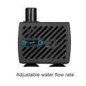 180L/H 2.5W Submersible Water Pump for Aquarium Tabletop Fountains Pond Water Gardens and Hydroponic Systems with One Nozzle 4.9ft Power Cord AC220-240V