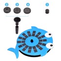 Cute Whale Solar Fountain with  4 Nozzles 2W DIY Birdbath Fountain Pump Outdoor Fix Floating Water Fountain Panel Kit for Fish Tank Small Pond Aquarium Garden Patio Lawn Pool Decorations