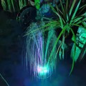 3.5W LED Solar Fountain Pump with Colorful Gradient Light 1800mAh Battery 6 Nozzles Bird Bath Fountain Pump for Bird Bath Garden Pond Patio Water Cycling