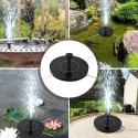 1.5W Solar Fountain Pump with 6 Nozzles Filter Anti-collision Bar Free Standing Water Pump Floating Fountain for Bird Bath Garden Samll Pond