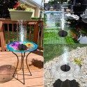 1.5W Solar Fountain Pump with 6 Nozzles Filter Anti-collision Bar Free Standing Water Pump Floating Fountain for Bird Bath Garden Samll Pond