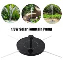 1.5W Solar Fountain Pump with 6 Nozzles Filter Anti-collision Bar Free Standing Water Pump Floating Fountain for Bird Bath Garden Samll Pond