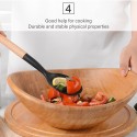 Silicone Kitchenware Set 10Pcs Kitchen Utensils Set Silica Gel Cooking Utensils Set Heat Resistant Kitchen Tools Wooden Handle with Storage Barrel