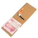 New Fashion Men Money Clip Faux Leather Slim Wallet ID Credit Card Holder Cash Clip