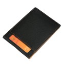 New Fashion Men Money Clip Faux Leather Slim Wallet ID Credit Card Holder Cash Clip