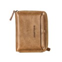 Men Multifunctional Wallets Short Purse Clutch PU Leather Zipper Solid Credit Card Cover Holder Vintage Organizer