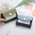 Fashion Women Wallet Short Purse PU Leather Casual Contrast Color Trendy ID Credit Card Holder Purse