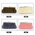 Coin Purse Glitter Striped Pouch Kiss-lock Clasp Closure Change Purse Wallet