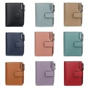 Women Bifold Wallet PU Leather Credit Card Holder Pocket Mini Purse Small Clutch