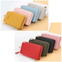 Women Wallet Solid Crossbody Phones Bag Card Holder with Zipper Adjustable Belt Small Shoulder Bag Fashion Purse