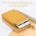 Women Wallet Solid Crossbody Phones Bag Card Holder with Zipper Adjustable Belt Small Shoulder Bag Fashion Purse