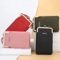 Women Wallet Solid Crossbody Phones Bag Card Holder with Zipper Adjustable Belt Small Shoulder Bag Fashion Purse