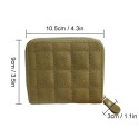 Fashion Women Wallet Zipper PU Leather Bifold Short Wallet Credit Card Coin Holder Mini Pocket Purse