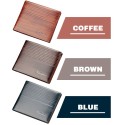 Men Bifold Wallet PU Leather Card Holder Minimalist Solid Casual Mini Money Clip