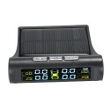 Solar TPMS Wireless Car Tire Pressure  Monitoring System with 4 External Sensors