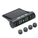 Solar TPMS Wireless Car Tire Pressure  Monitoring System with 4 External Sensors