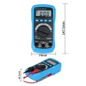 ADM01 DMM Digital Multimeter Hand-held LCD Display Auto Range AC/DC Voltage Temperature Measuring Meter Double Insulation Protection Current,Resistance,Continuity,Frequency;Tests Diodes,Transistors