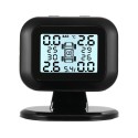 GOOLSKY TPMS Tire Pressure Monitoring System Wireless Real-time  LCD Display 4 External Sensors Alarm Function