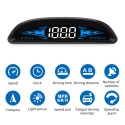 Car HUD Head-up Display Digital GPS Navigation Speedometer GPS Dual System Display Screen with Speed/Time/Direction/Mileage Vehicle Overspeed Alarm Fatigue Driving   Alarm