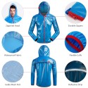 Waterproof Raincoat Pants Set Women Men Reflective Waterproof Hooded Suit for Cycling Riding Camping